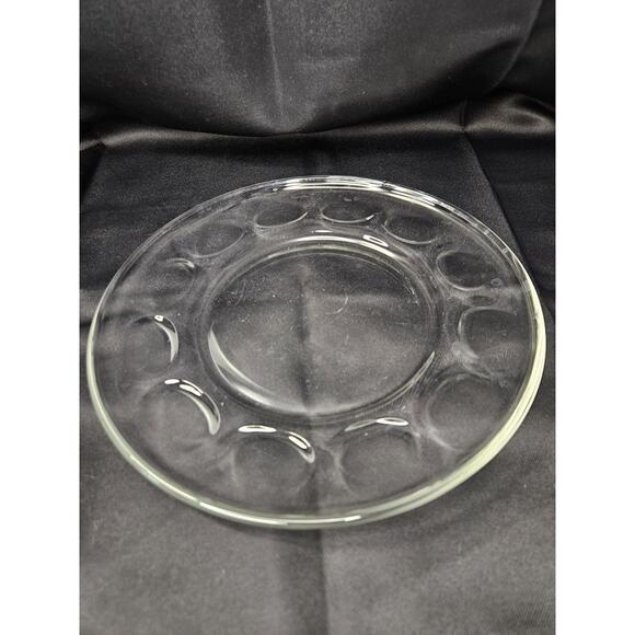 Vintage Pyrex Originals Clear Glass Platter Dinner Plate 11” Thumbprint - Picture 1 of 7